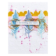 Spellbinders Embossing Folder - Dina Wakley / Scribbled Letter